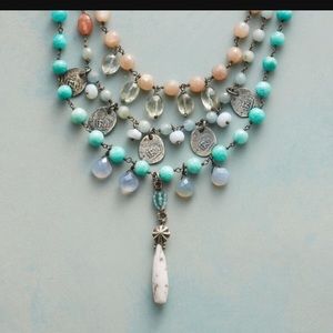 NWOT Sundance Pink Opal Pendulum Necklace